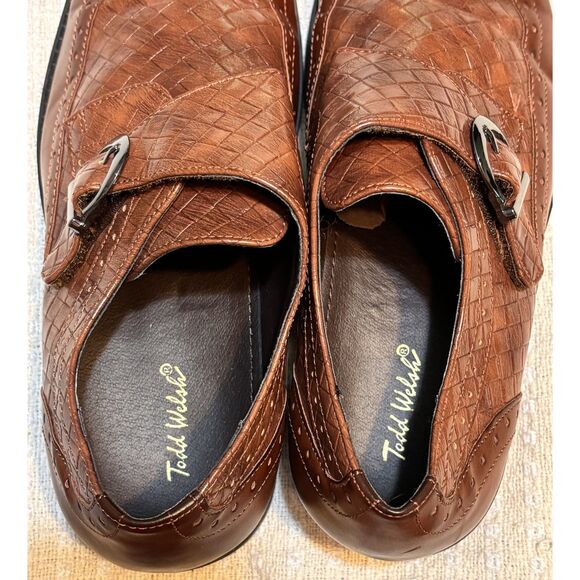 Todd Welsh Camry Brown Monk Strap Oxford Dress Shoes Men’s Size 7 main image 9